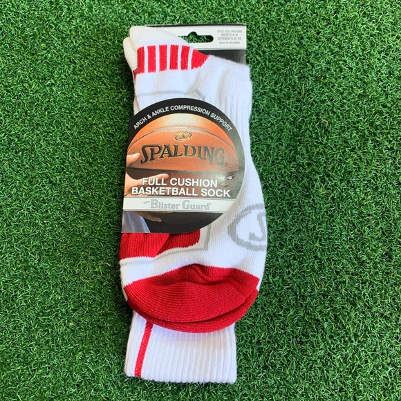 Spalding Basketball Blister Guard Crew Socks - Picture 1 of 8